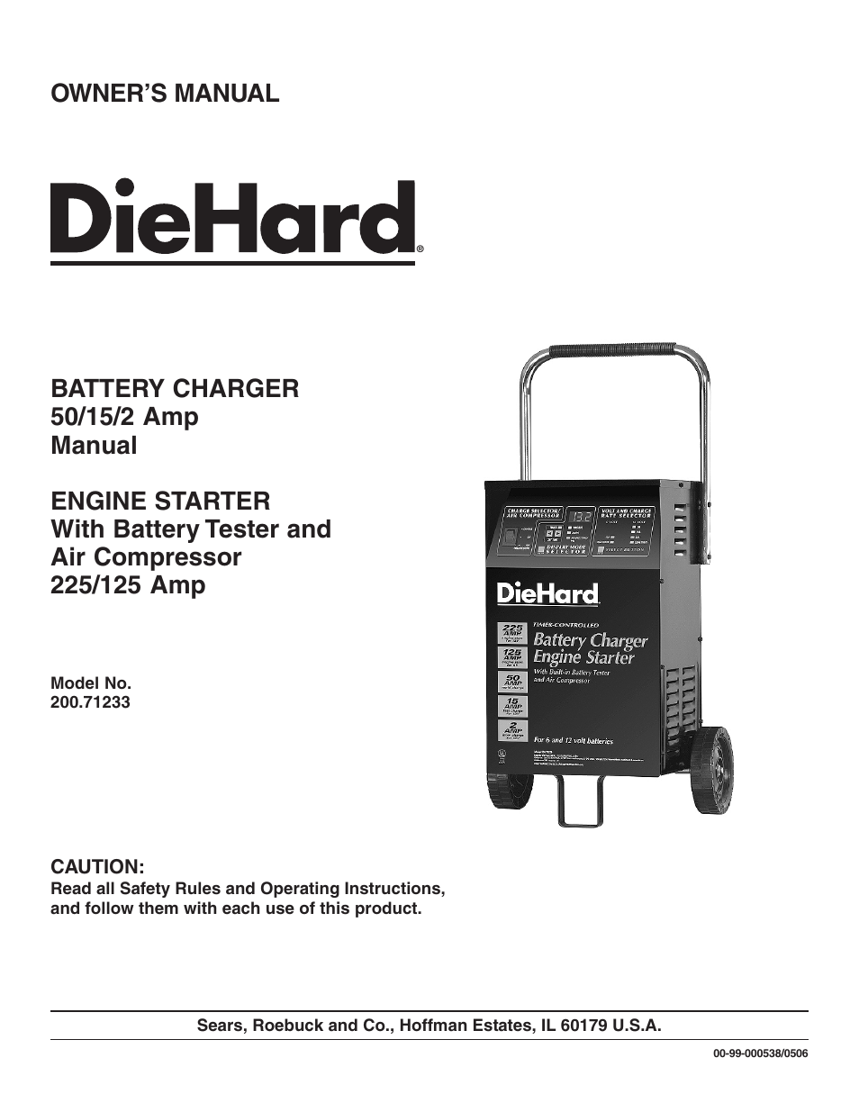 Sears 200.71233 User Manual | 15 pages