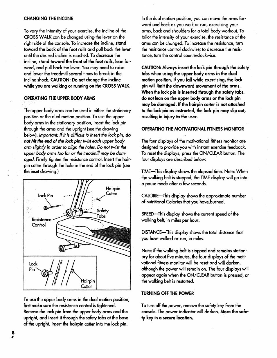 Sears CROSS WALK 831.297311 User Manual | Page 8 / 16