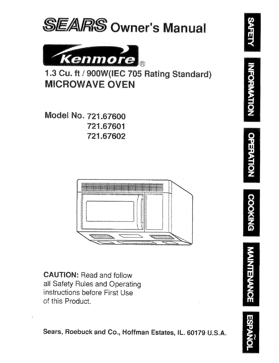 Sears 721.67601 User Manual | 52 pages