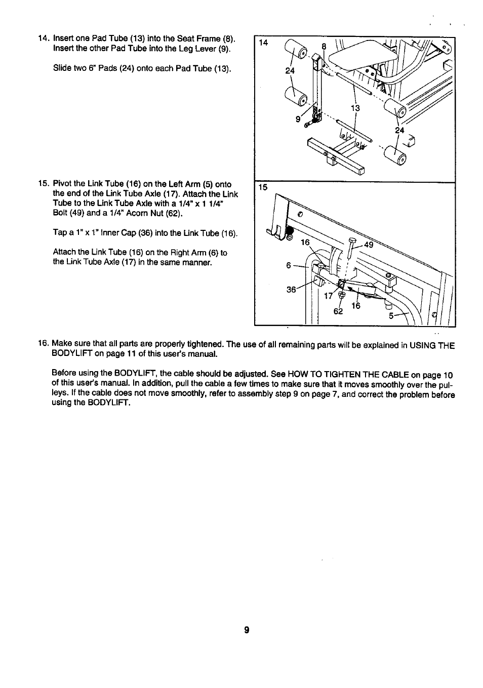 Sears BODYLEFT 831.159412 User Manual | Page 9 / 18