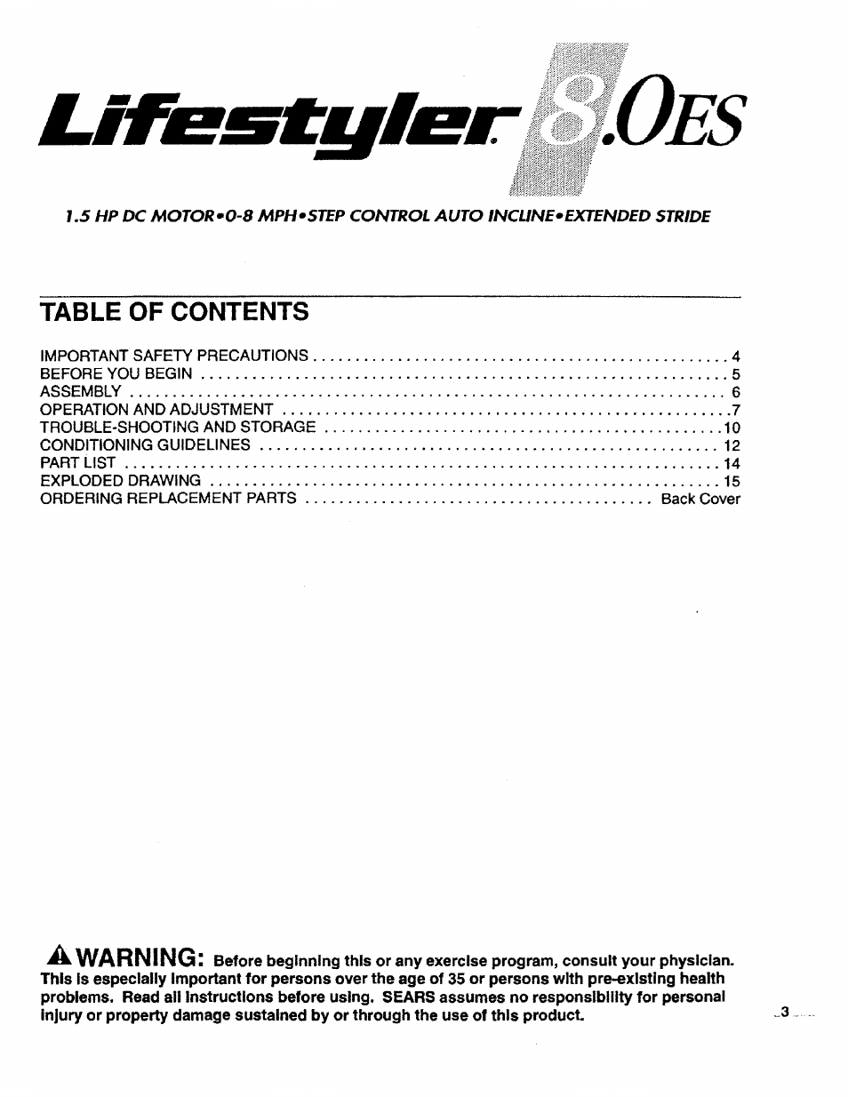 Sears 831.29725 User Manual | Page 3 / 16