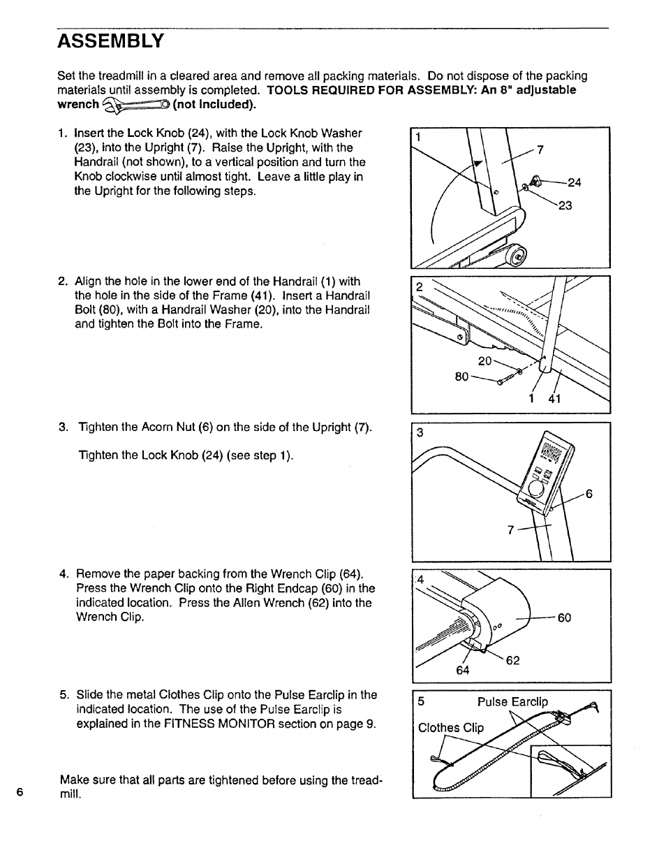 Assembly | Sears 831.29725 User Manual | Page 6 / 16