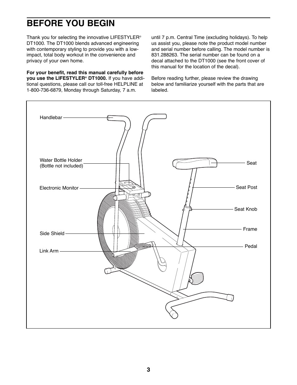 Before you begin | Sears 831.288263 User Manual | Page 3 / 12