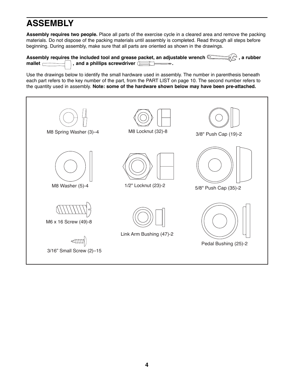 Assembly | Sears 831.288263 User Manual | Page 4 / 12