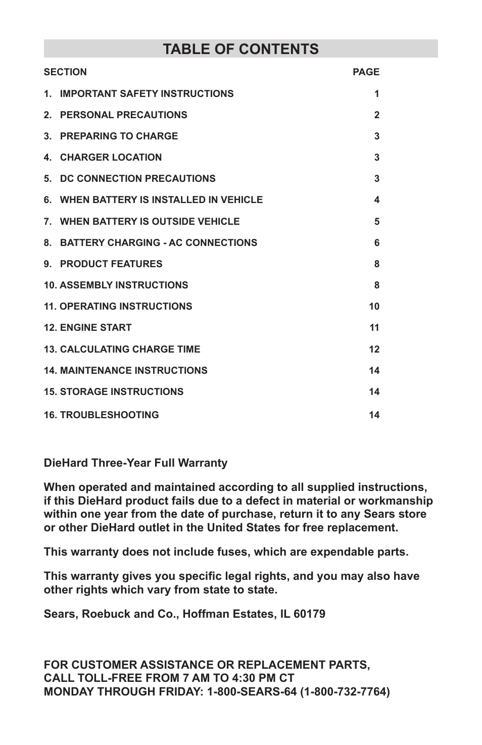 Sears 200.71991 User Manual | Page 3 / 20