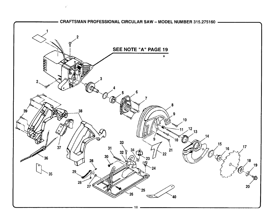 Sears 315.27516 User Manual | Page 18 / 20