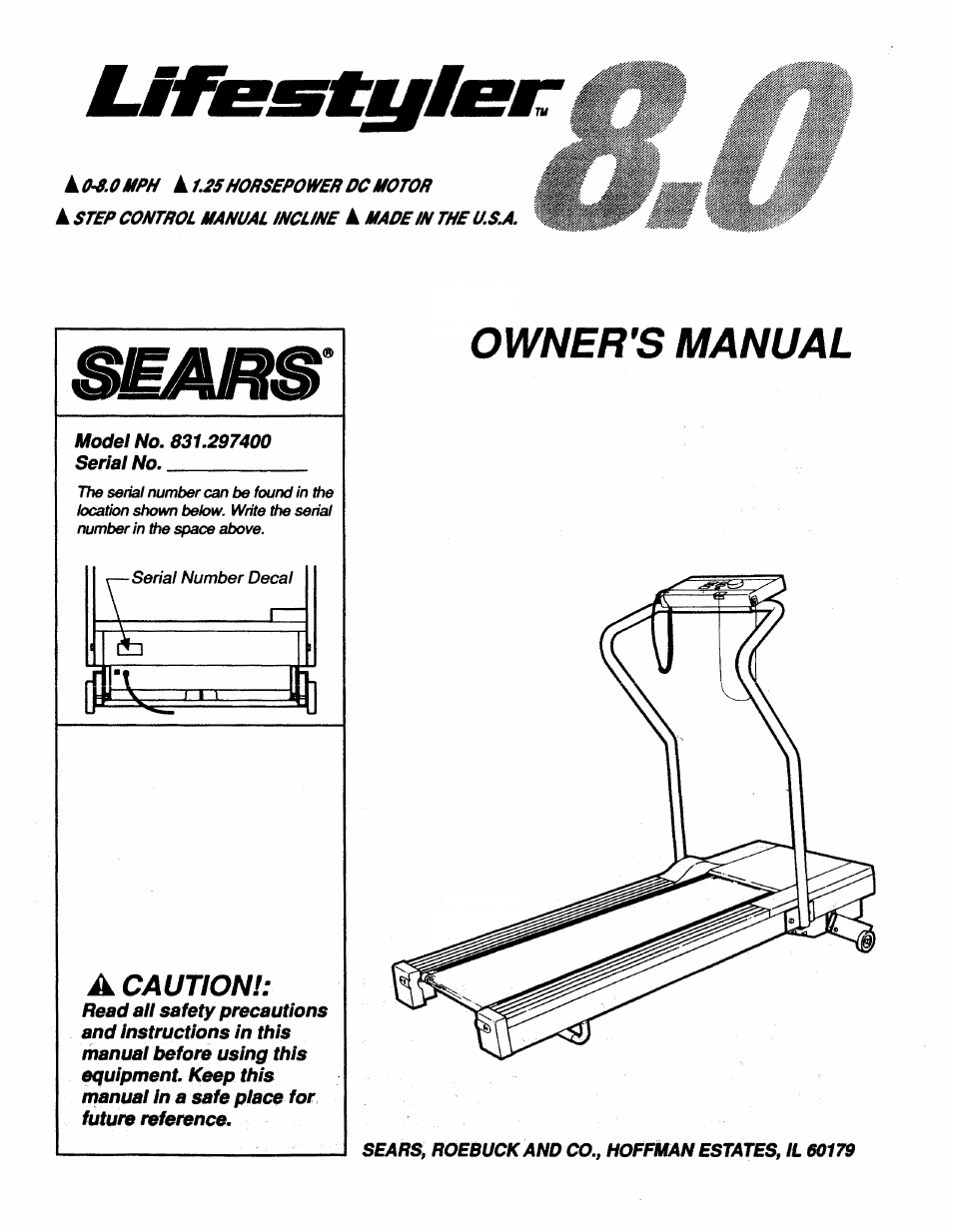 Sears 831.2974 User Manual | 16 pages