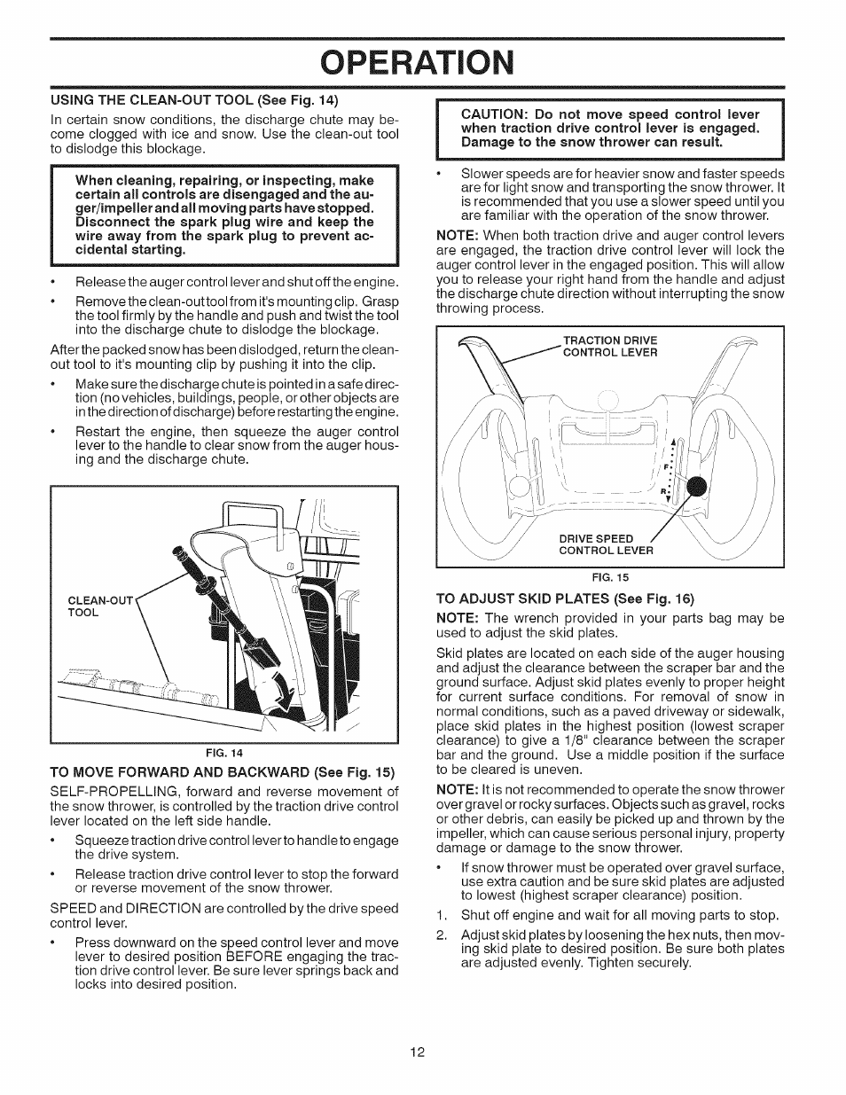 Operation | Sears 944.528117 User Manual | Page 12 / 44