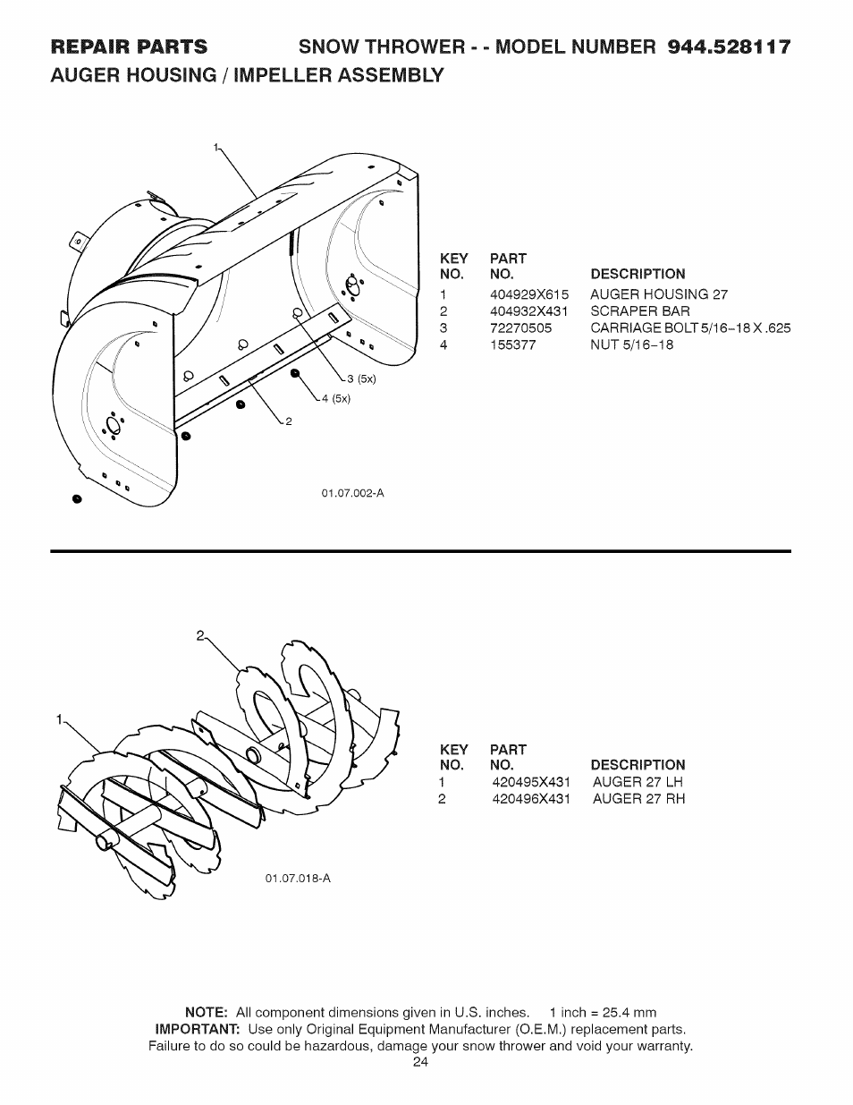 Sears 944.528117 User Manual | Page 24 / 44