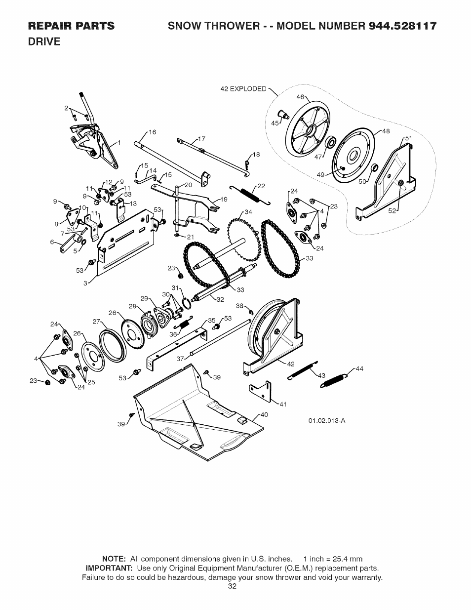 Sears 944.528117 User Manual | Page 32 / 44