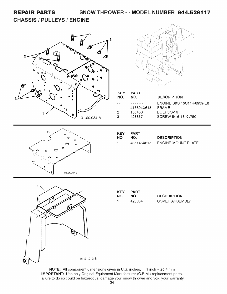 Description | Sears 944.528117 User Manual | Page 34 / 44