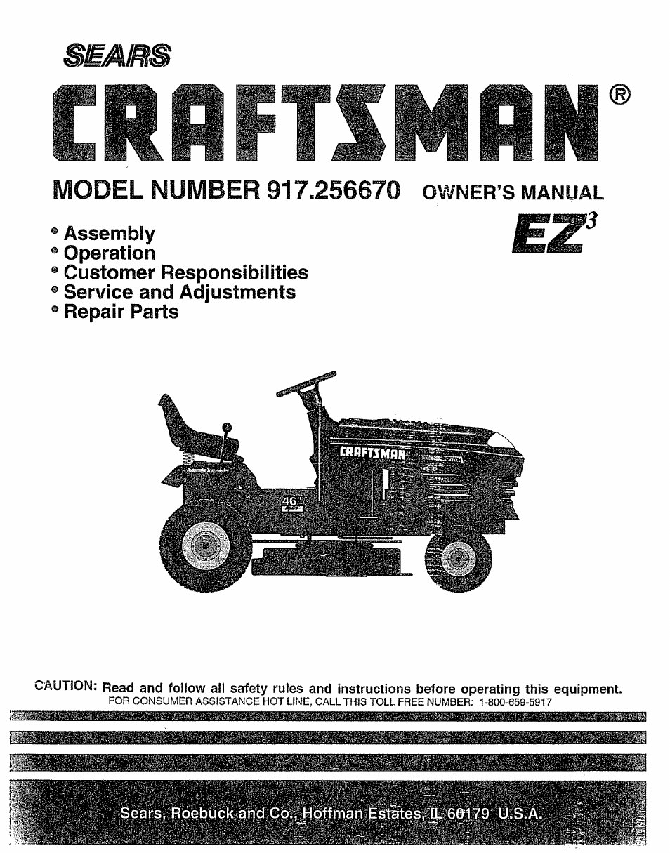 Sears 917.25667 User Manual | 56 pages