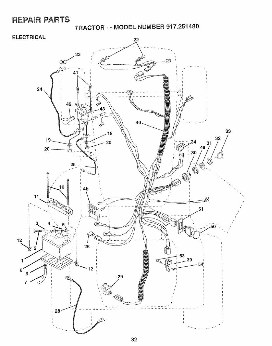 Repair parts | Sears 917.25148 User Manual | Page 32 / 64