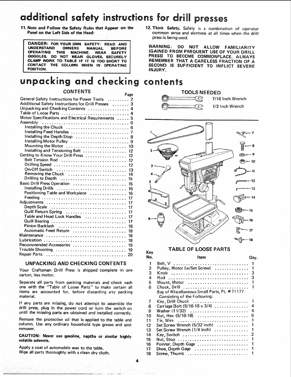 Sears 113.24611 User Manual | Page 4 / 24