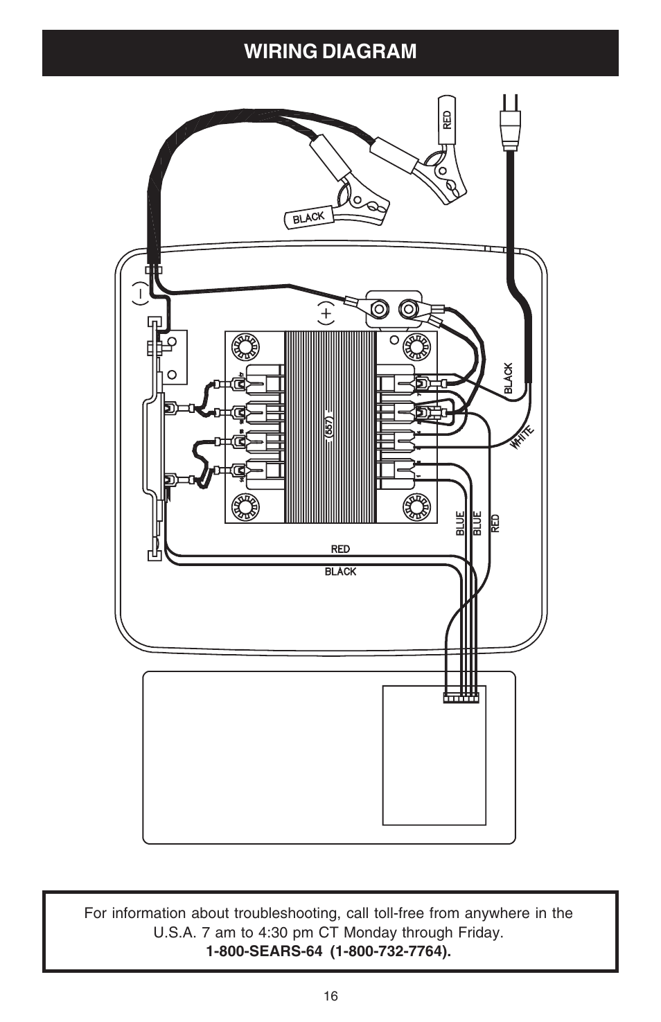 Wiring diagram | Sears 200.71224 User Manual | Page 16 / 16