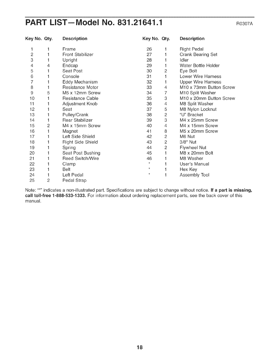 Sears PROFORM XP 100U 831.21641.1 User Manual | Page 18 / 20