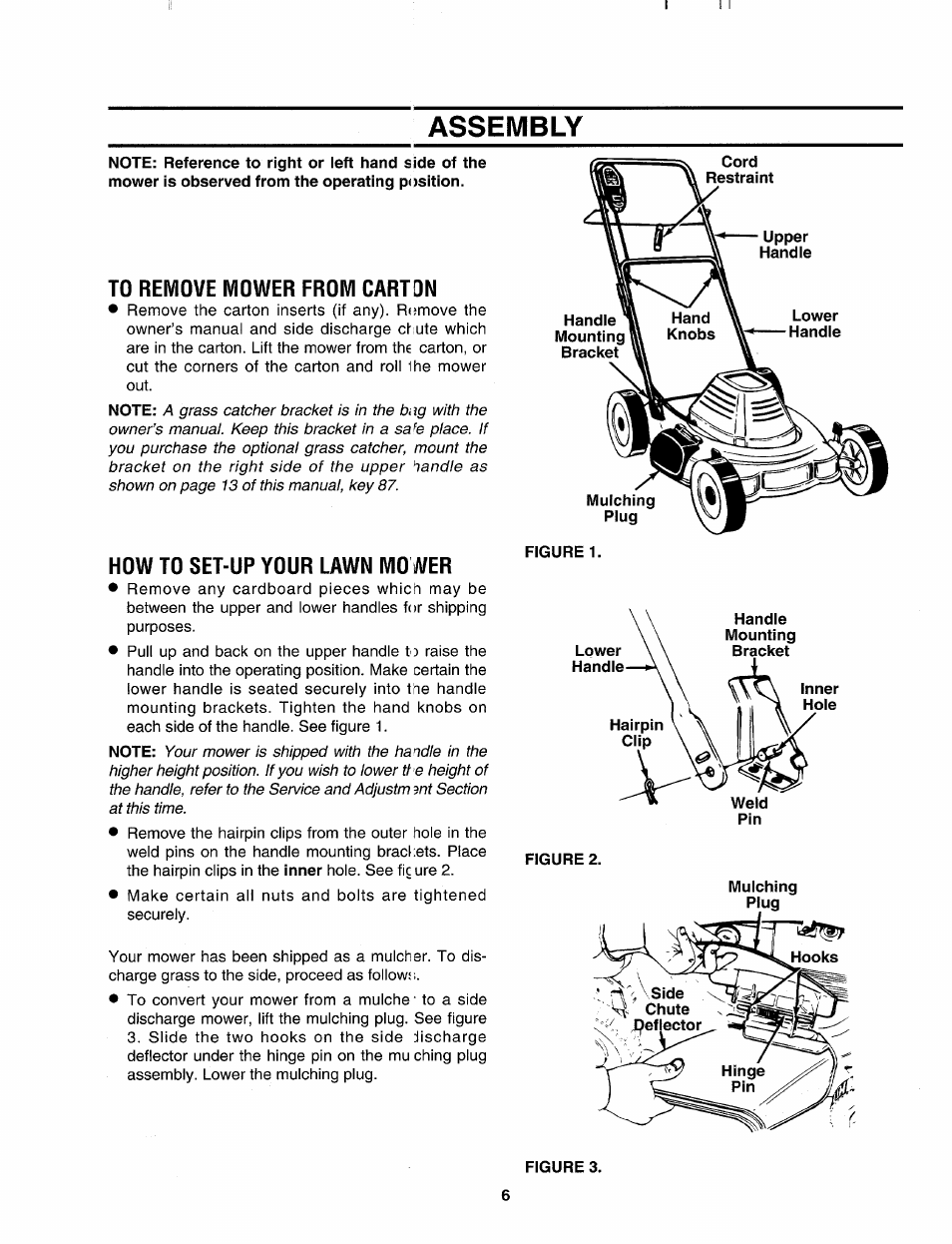 Assembly, To remove mower from cart3n, How to set-up your lawn mower | Sears 247.37028 User Manual | Page 6 / 16