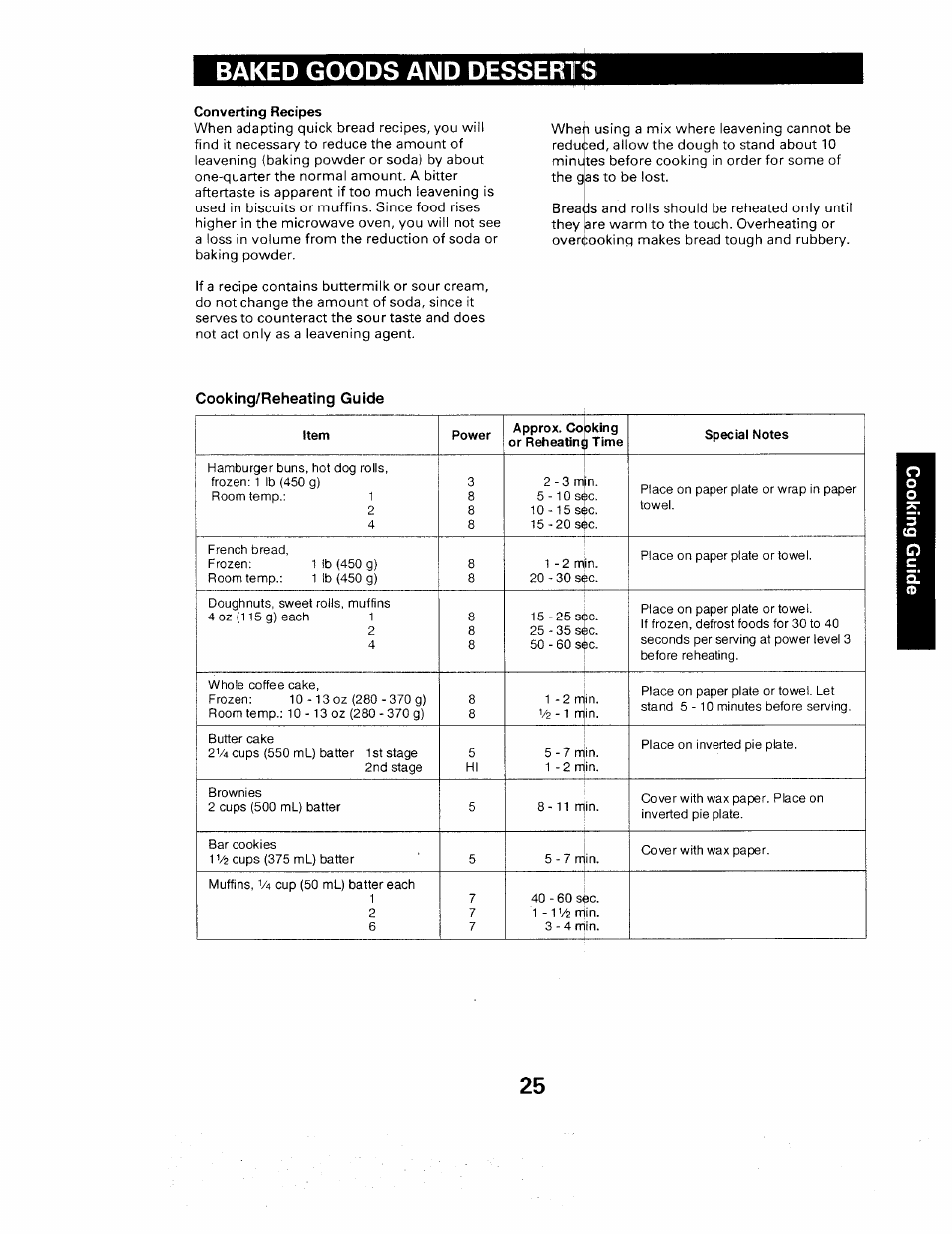 Baked goods and desserts | Sears 565. 66480 User Manual | Page 27 / 44