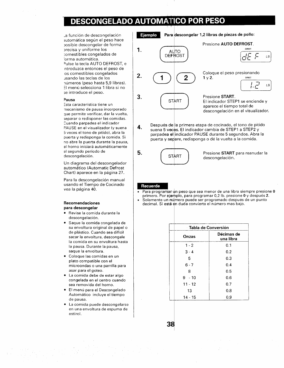 Descongelado automatico por peso, J l “ u | Sears 565. 66480 User Manual | Page 40 / 44