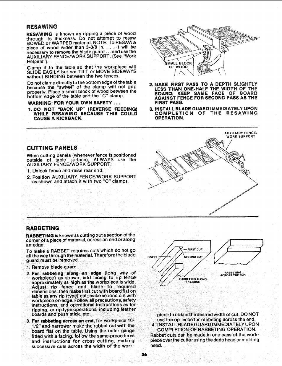 Resawwg | Sears 113.241591 User Manual | Page 36 / 52