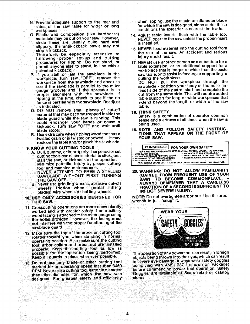 Wqrkfilqcgs, Maximum | Sears 113.241591 User Manual | Page 4 / 52