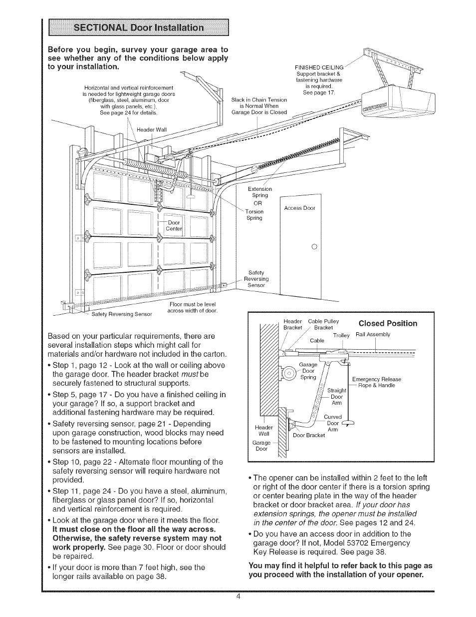 Segllomal dodrjiistaliatidn | Sears 139.53535SRT1 User Manual | Page 4 / 40