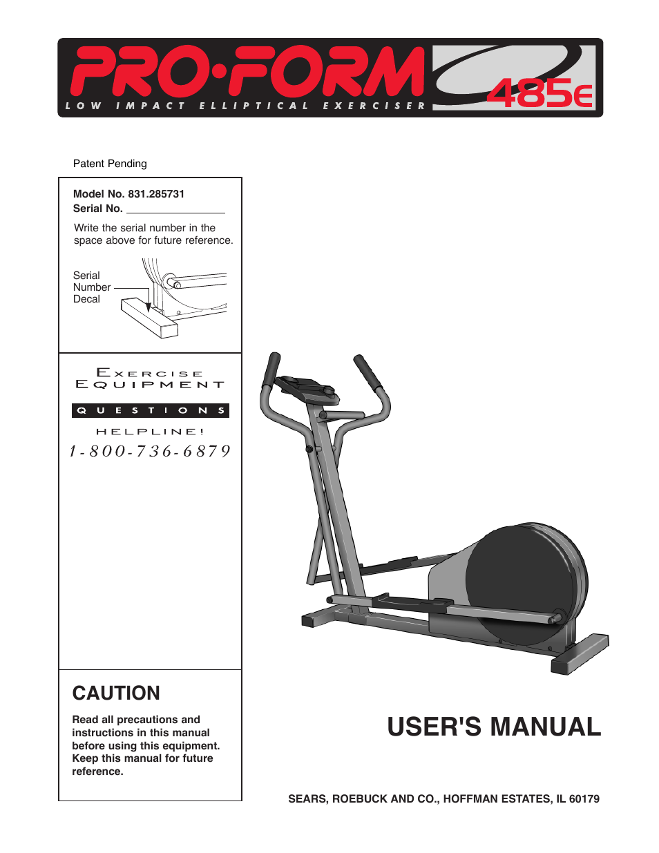 Sears 485E User Manual | 16 pages