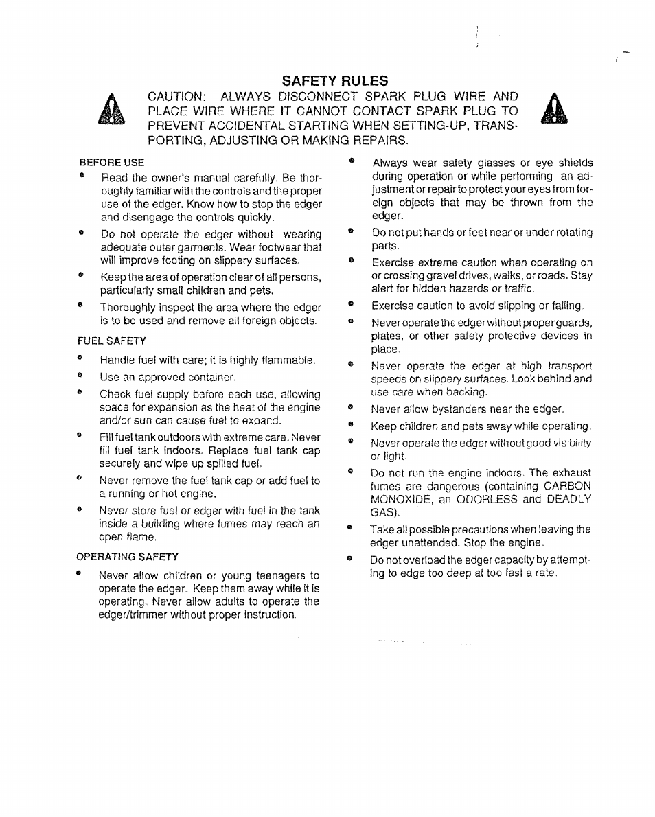 Safety rules | Sears 536.79751 User Manual | Page 2 / 24