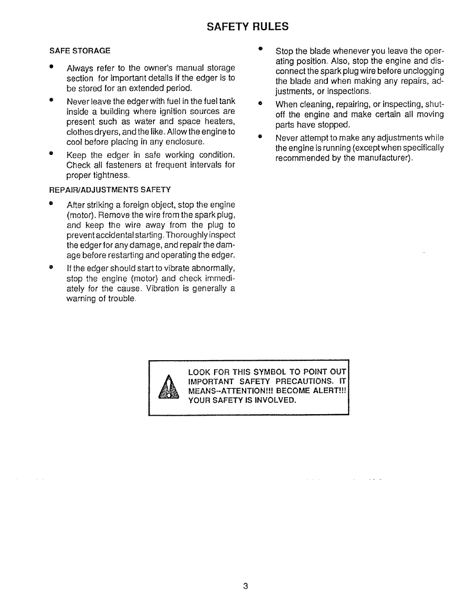 Safety rules | Sears 536.79751 User Manual | Page 3 / 24