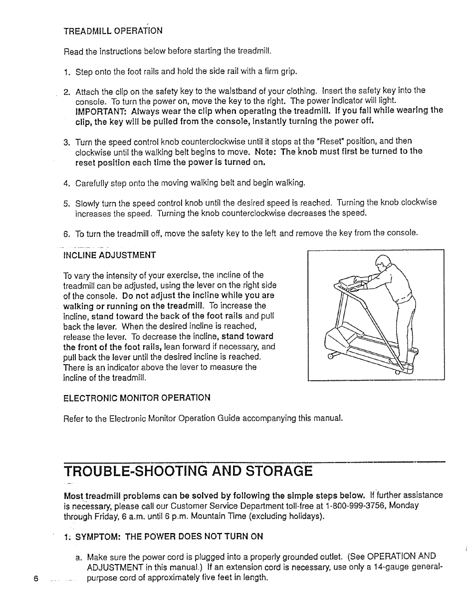 Trouble-shooting and storage | Sears Lifestyler 831.298&50 User Manual | Page 6 / 12