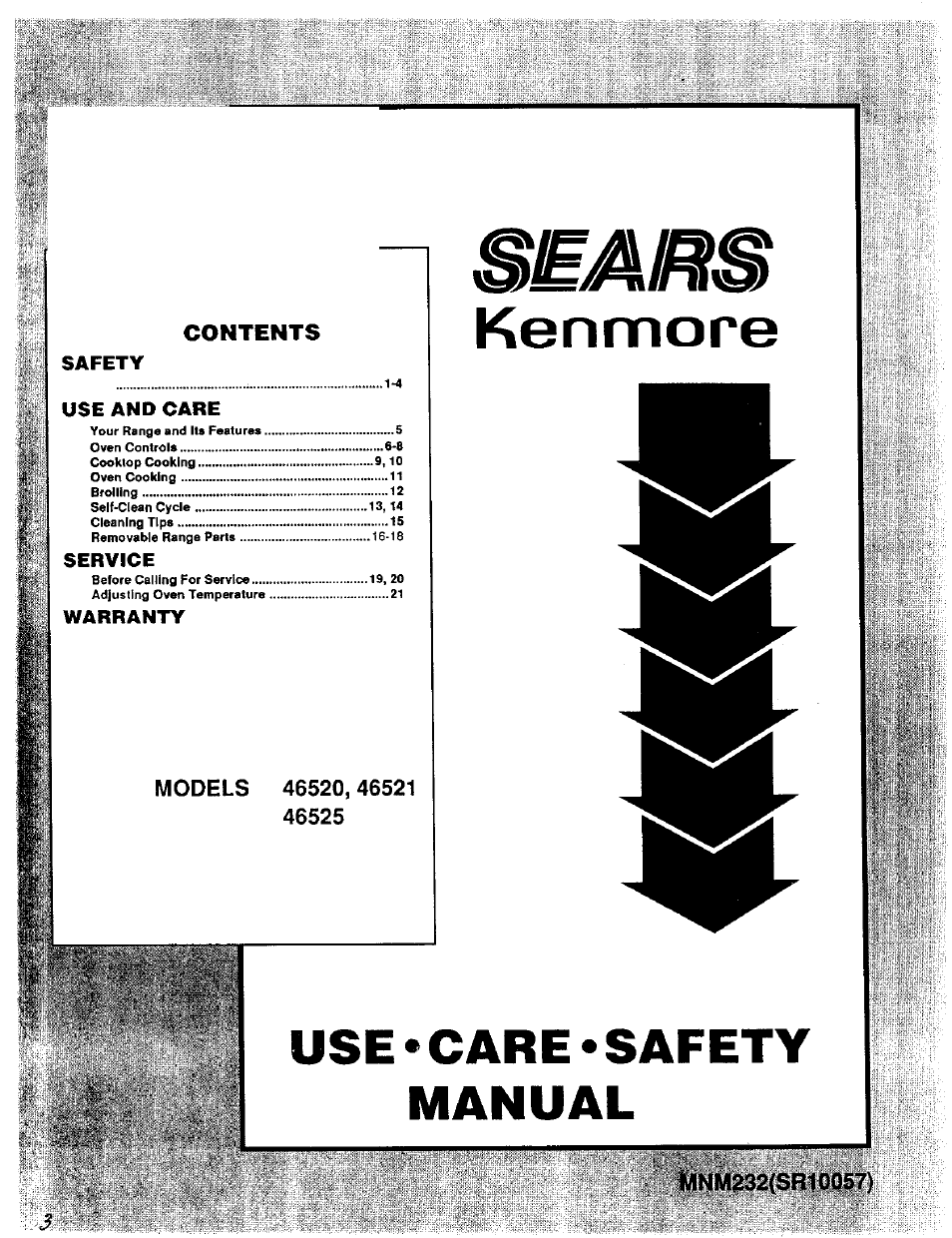 Sears KENMORE 46520 User Manual | 24 pages