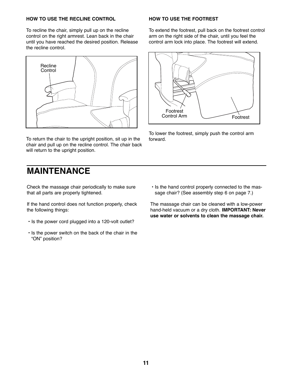 Maintenance | Sears 831.219910 User Manual | Page 11 / 13