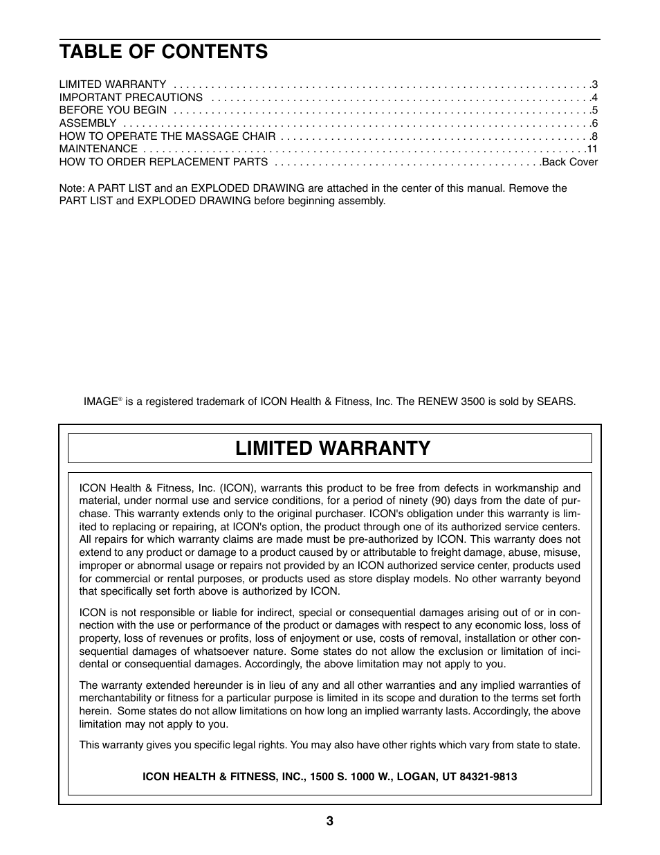 Sears 831.219910 User Manual | Page 3 / 13