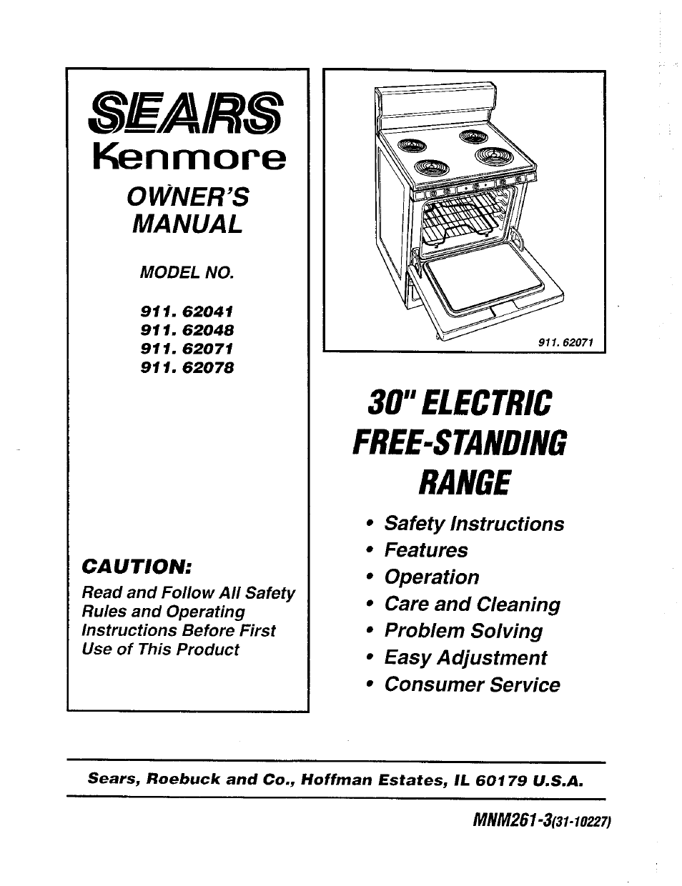 Sears 911. 62041 User Manual | 21 pages