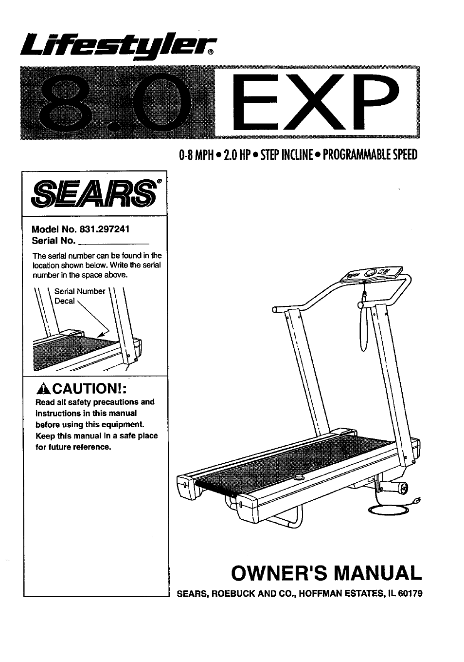 Sears 831 297241 User Manual | 16 pages