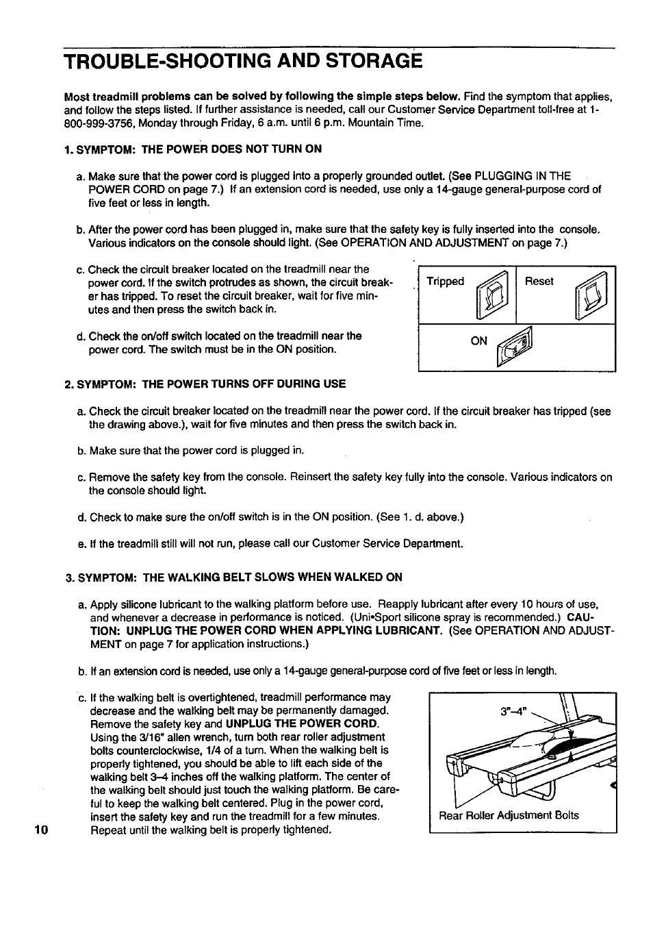 Trouble-shooting and storage | Sears 831 297241 User Manual | Page 10 / 16