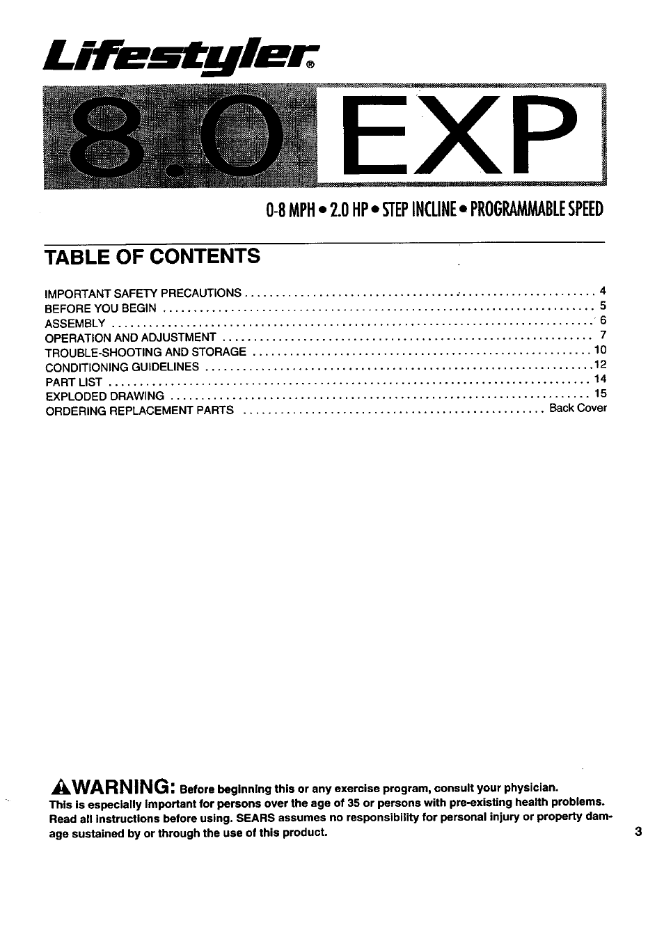 Sears 831 297241 User Manual | Page 3 / 16