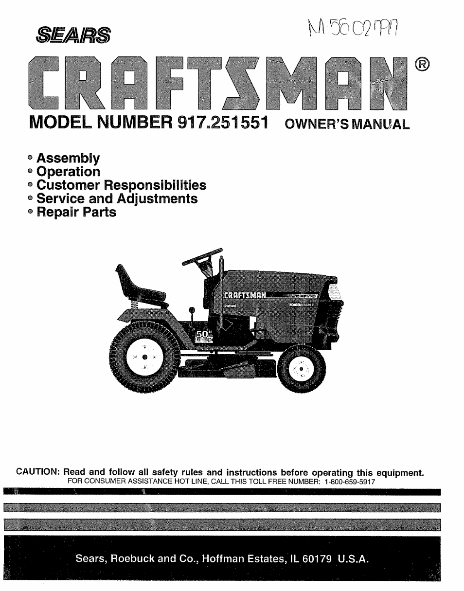 Sears 917.251551 User Manual | 60 pages