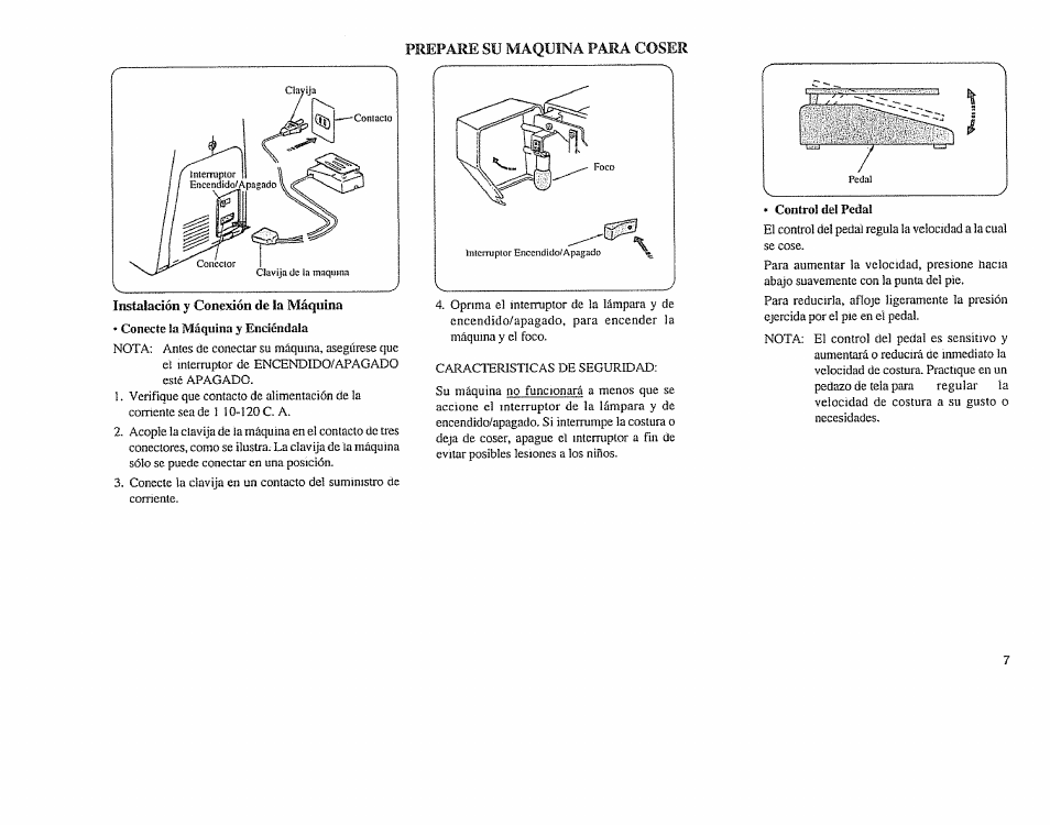 Instalación y conexión de la máquina | Sears 385.11608 User Manual | Page 8 / 83