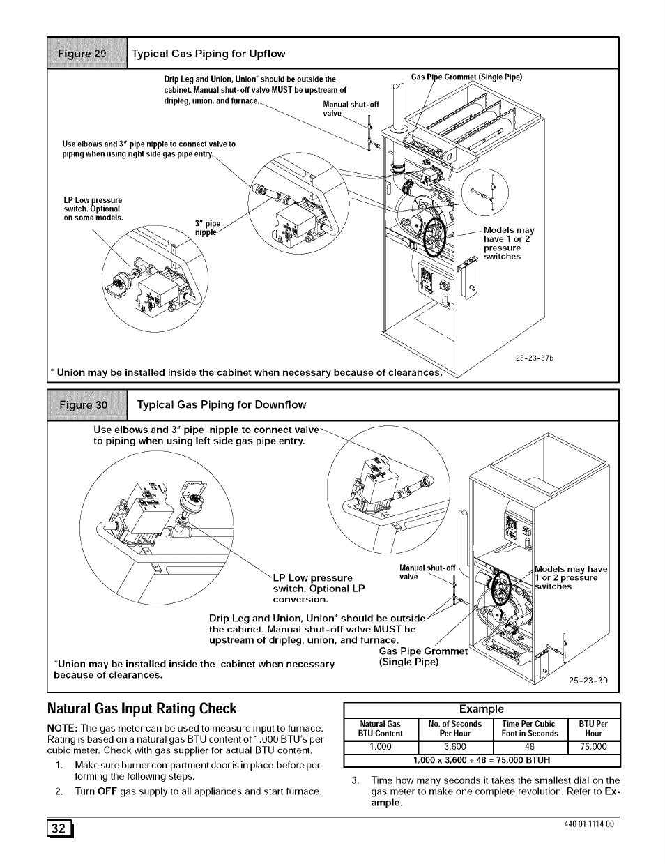 Natural gas input rating check | Sears 9MPD User Manual | Page 32 / 62