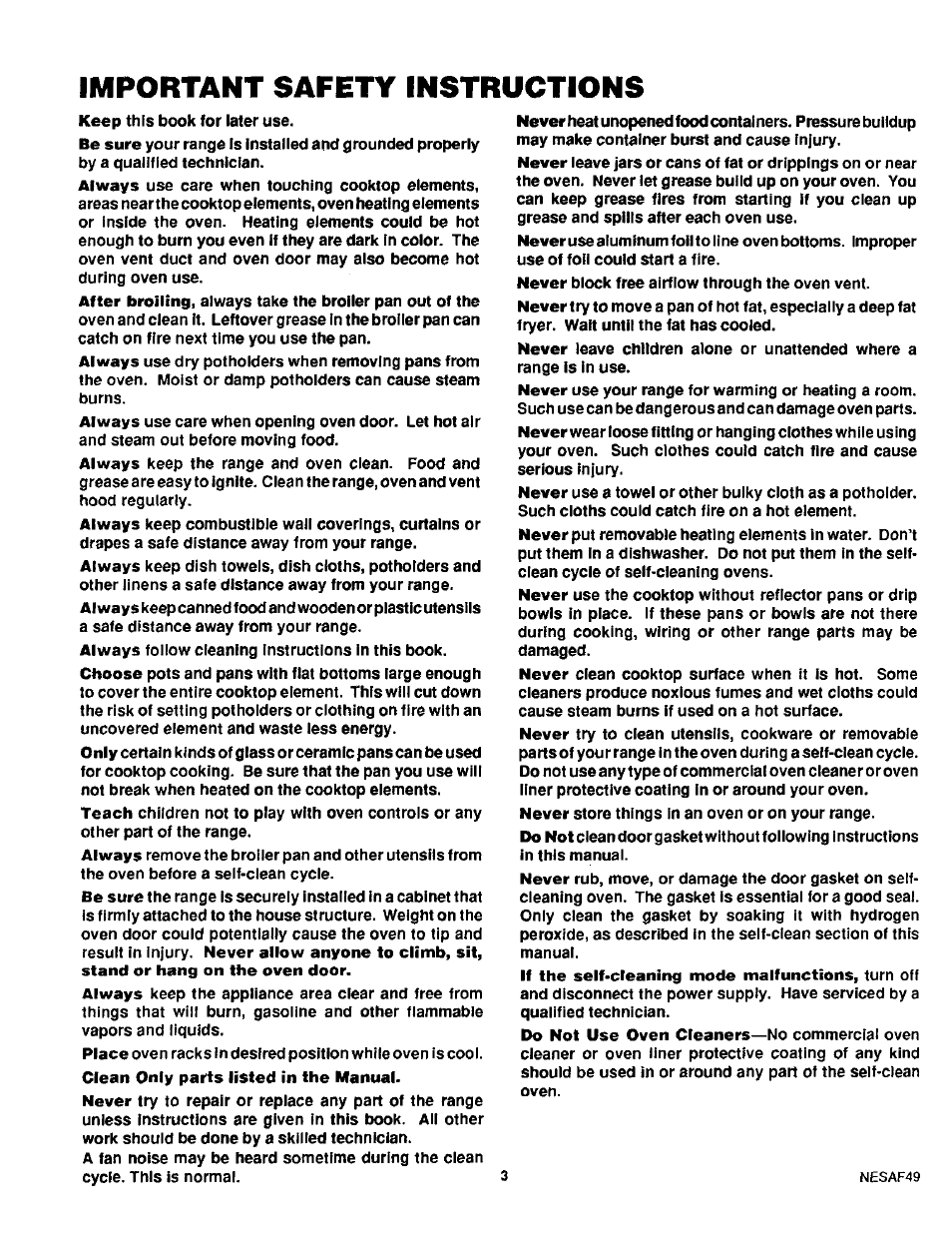 Important safety instructions | Sears 45520 User Manual | Page 4 / 24
