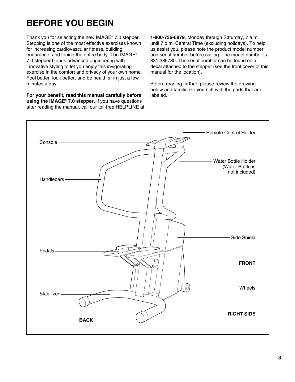 Before you begin | Sears 831.285780 User Manual | Page 3 / 12