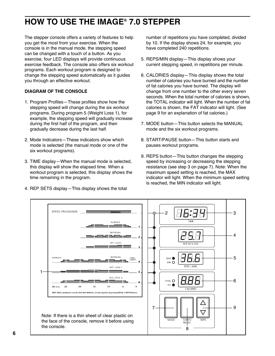 How to use the image, 0 stepper | Sears 831.285780 User Manual | Page 6 / 12