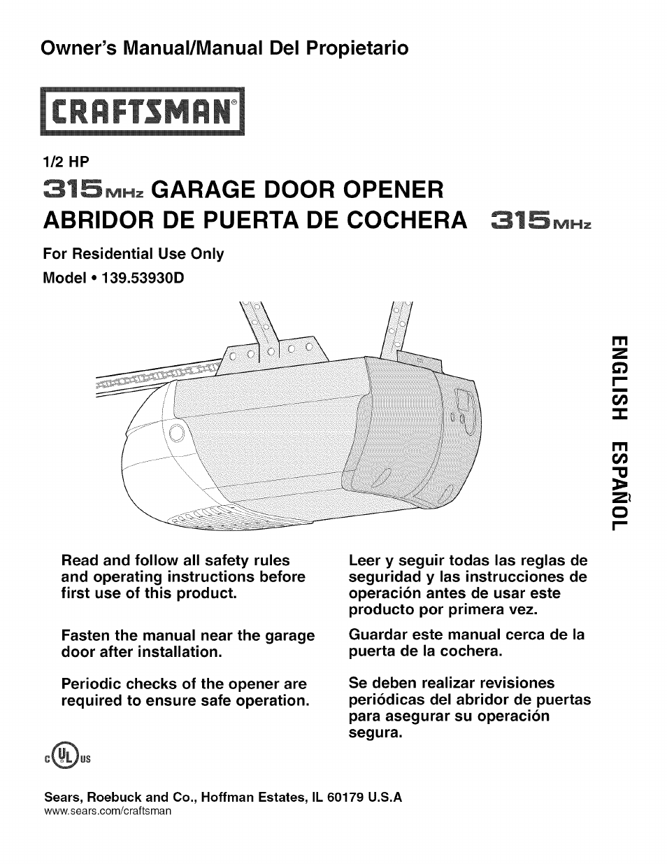 Sears 139.53930D User Manual | 39 pages