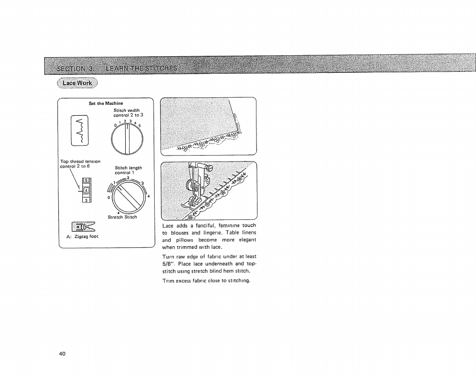 I lace work | Sears 385.17724 User Manual | Page 43 / 68