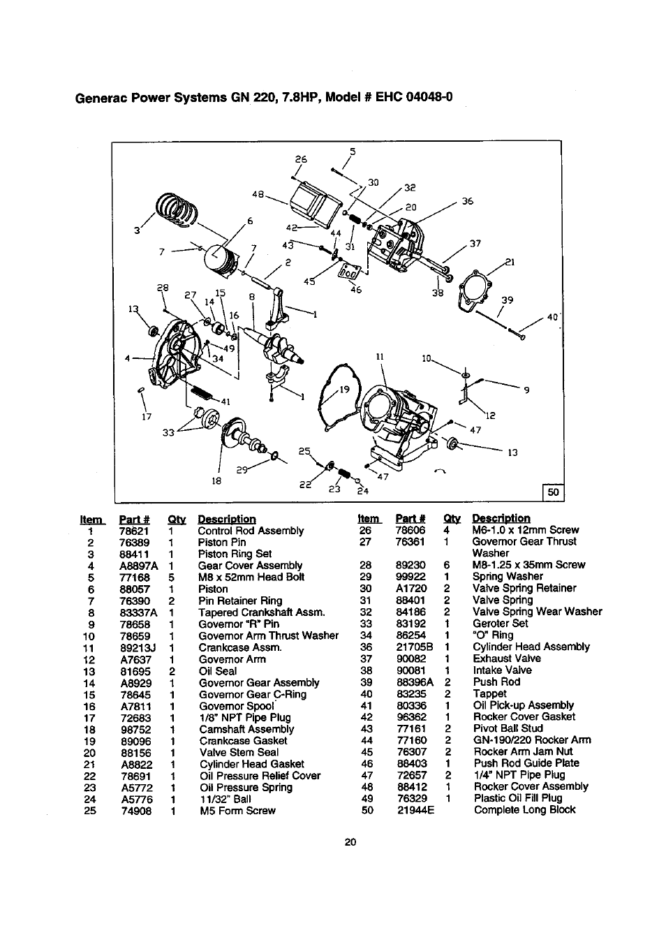 Sears 580.768050 User Manual | Page 20 / 30