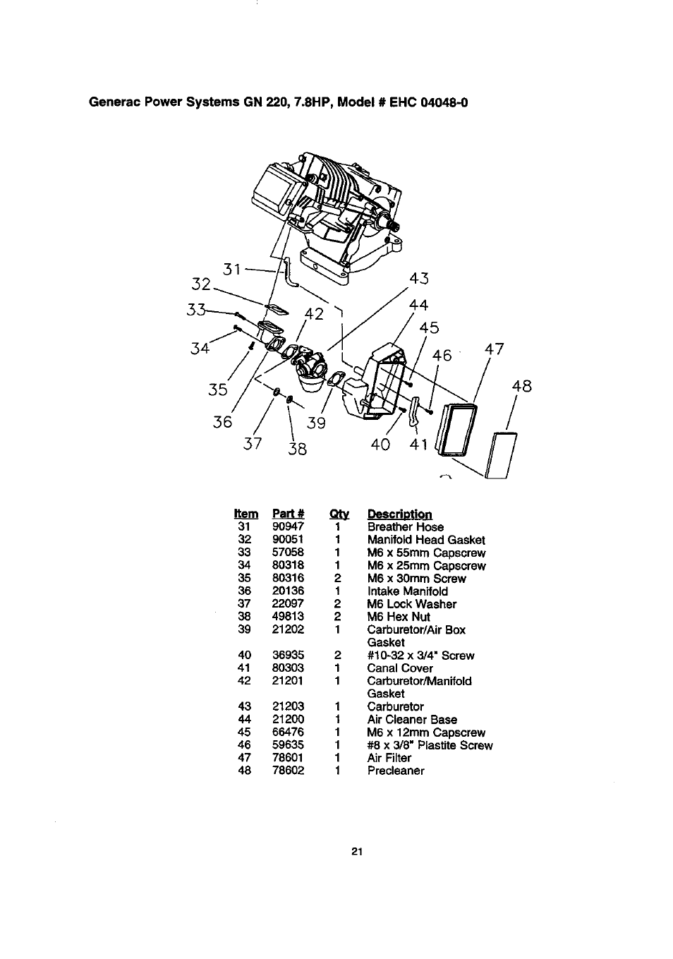 Sears 580.768050 User Manual | Page 21 / 30