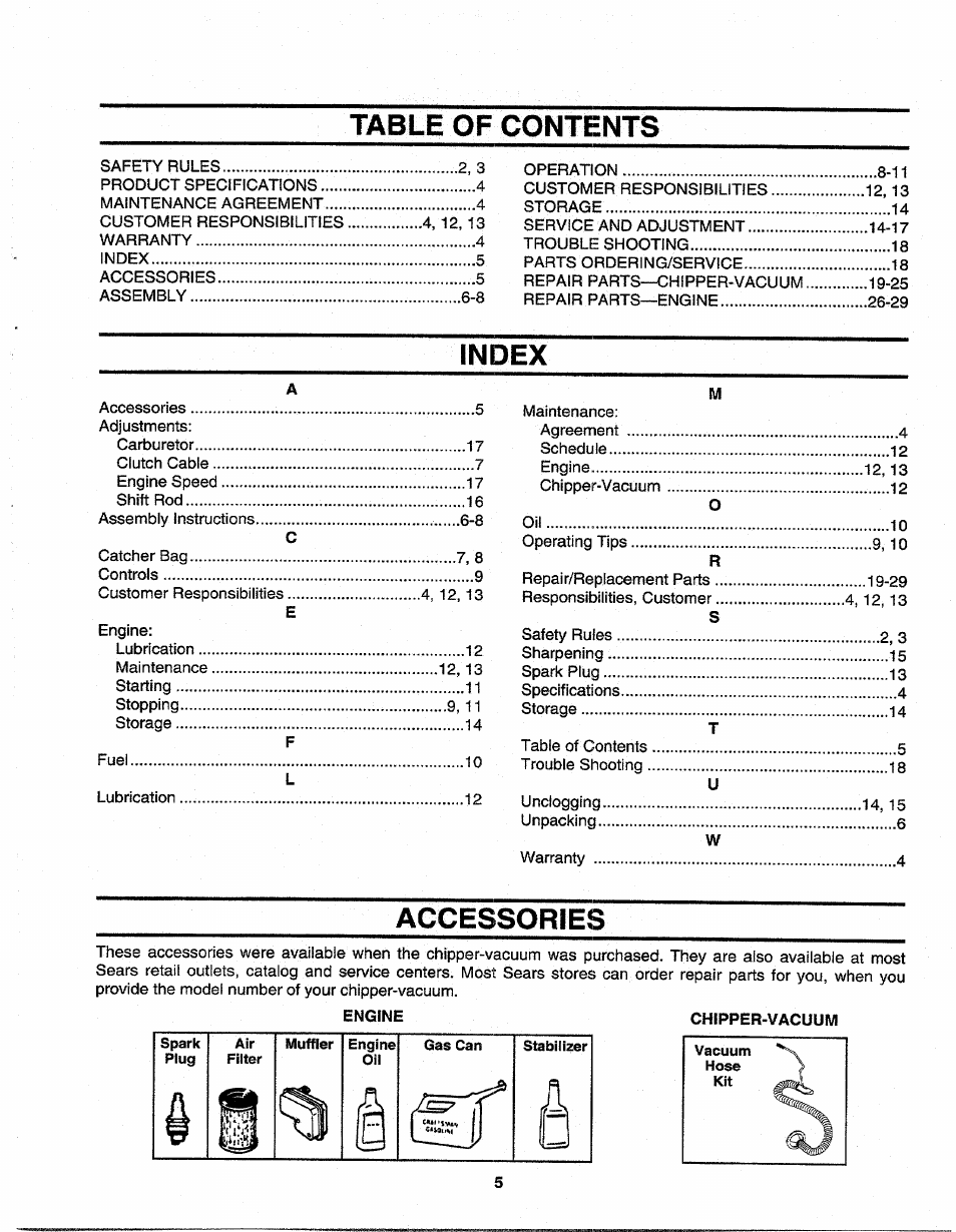 Sears 247.79964 User Manual | Page 5 / 31