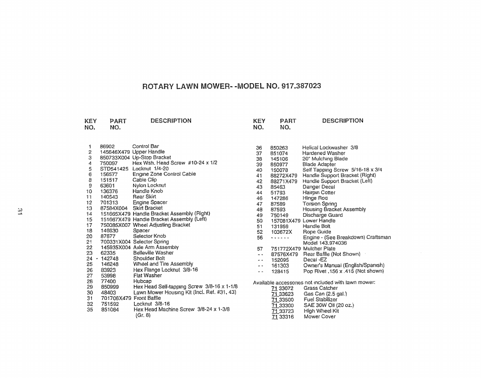 Sears EZ3 917.387023 User Manual | Page 31 / 36