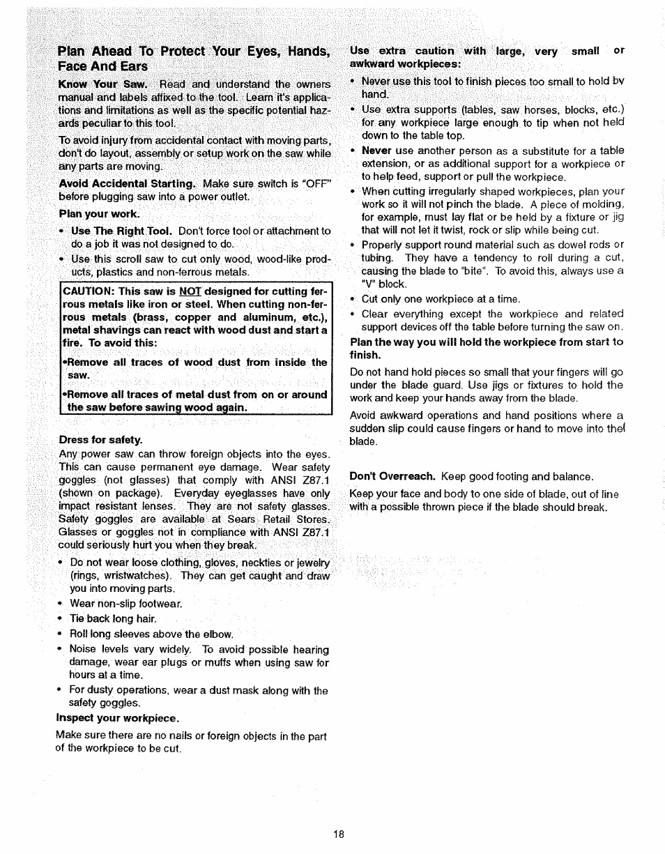 Sears 113.23615 User Manual | Page 18 / 28